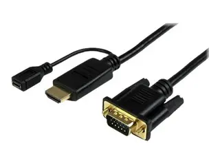 Startech HDMI to VGA Cable - 6ft 2m - 1080p Active Conversion - HDMI to VGA Adapter Cable for Your VGA Monitor / Display (HD2VGAMM6) - adapterkabel - HDMI / VGA - 2 m
