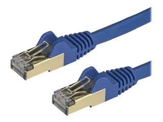 Startech 1m CAT6A Ethernet Cable, 10 Gigabit Shielded Snagless RJ45 100W PoE Patch Cord, CAT 6A 10GbE STP Network Cable w/Strain Relief, Blue, UL Certified Wiring/TIA Category 6A - 26AWG (6ASPAT1MBL) - koblingskabel - 1 m - blå
