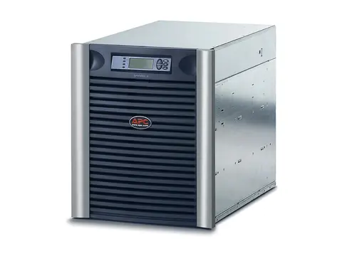 APC Symmetra LX 8kVA Scalable to 8kVA N+1 Strømarray (kan monteres i rack) - AC 220/230/240/380/400/415 V - 8000 VA - enkeltfase - Ethernet 10/100 - utgangskontakter: 15 - 13U - svart, sølv - for P/N: NBPD0150