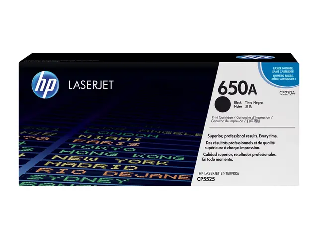 HP 650A - Svart original LaserJet tonerpatron (CE270A) for Color E...