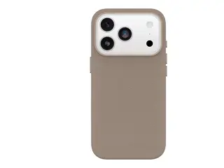 OtterBox Symmetry Series - Baksidedeksel for mobiltelefon MagSafe-samsvar - kaktuslær, magnet, polyuretan - grå komfort (beige) - for Apple iPhone 17 Pro