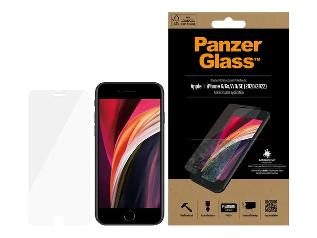 PanzerGlass - Skjermbeskyttelse for mobiltelefon glass Apple iPhon...