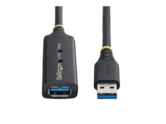 StarTech 16.4ft Active USB 3.0 Extension Cable with AC Power Adapt...