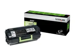 Lexmark 622H - Høy ytelse - svart original - tonerpatron LCCP, LRP - for Lexmark MX710, MX711, MX810, MX811, MX812