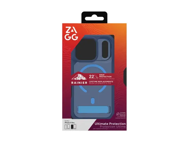 ZAGG Rainier Snap - Baksidedeksel for mobiltelefon robust stativ +...