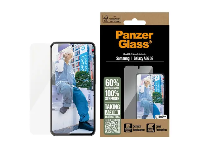 PanzerGlass - Skjermbeskyttelse for mobiltelefon ultrabred passfor...
