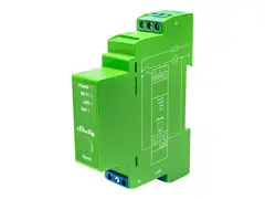 Shelly Pro Series Dimmer 1PM - Smart dimmerbryter trådløs, kablet - 802.11b/g/n, Bluetooth 4.2 - 2401 - 2483 Mhz - Ethernet - lime