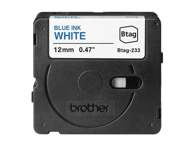 Brother BTAG-233 - Blått på hvitt Rull (1,2 cm x 4 m) 1 kassett(er...