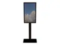 HI-ND Floorstand Glass with Casing 55&quot; - Stativ for digitalsignerings-LCD-panel - metall, glass - svart, RAL 9005 - skjermst&#248;rrelse: 55&quot; - monteringsgrensesnitt: 200 x 200 mm - plassering p&#229; gulv - for Samsung QB55, QH55, QM55