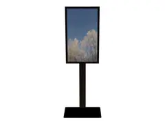 HI-ND Floorstand Glass with Casing 55&quot; Stativ - for digitalsignerings-LCD-panel - metall, glass - svart, RAL 9005 - skjermst&#248;rrelse: 55&quot; - monteringsgrensesnitt: 200 x 200 mm - plassering p&#229; gulv - for Samsung QB55, QH55, QM55