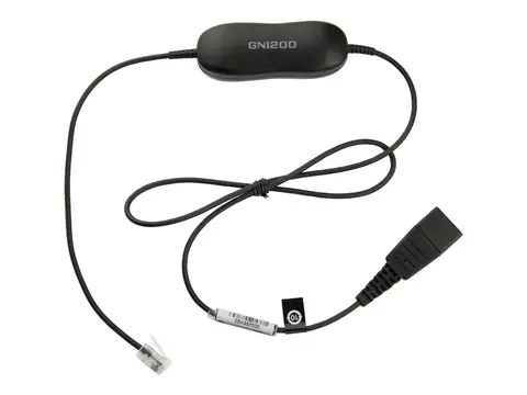 Jabra Smart Cord - Hodetelefonkabel - svart for Cisco IP Phone 78XX; BIZ 2300; Mitel 74XX; Dialog 42XX, 44XX, 5446; Snom 71X