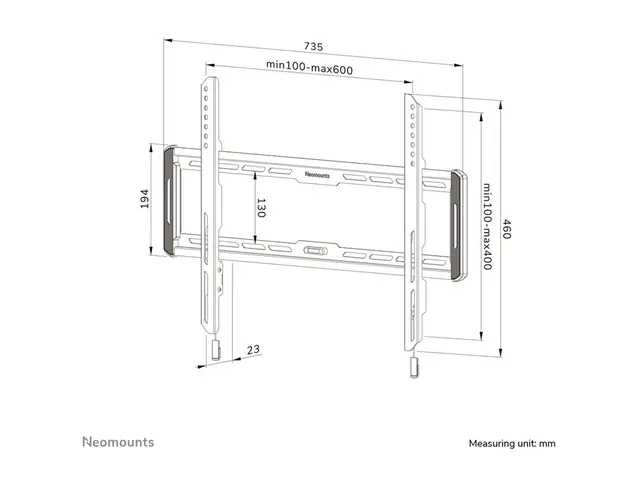 Neomounts WL30-550BL16 - Monteringssett (veggplate, brakettadapter...