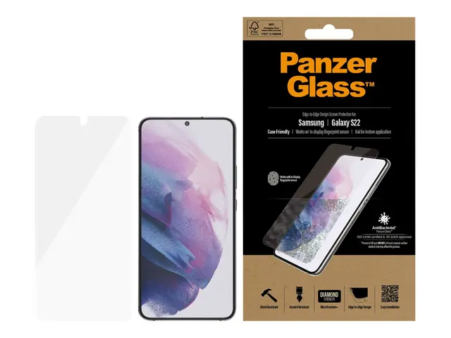 PanzerGlass - Skjermbeskyttelse for mobiltelefon - glass - krystal...