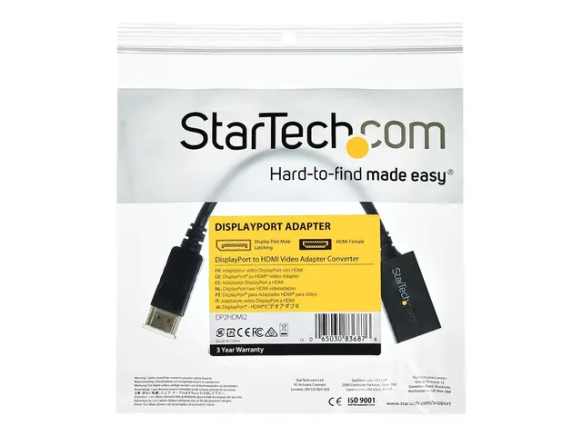 StarTech.com DisplayPort to HDMI Adapter - 1920x1200 - HDMI Video ...