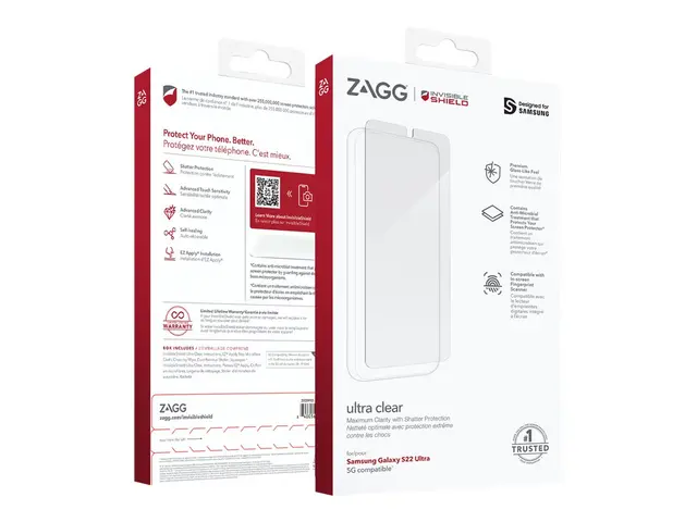 ZAGG InvisibleShield Ultra Clear+ - Skjermbeskyttelse for mobiltel...
