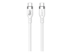 HyperJuice - USB-kabel - USB-C (hann) til USB-C (hann) USB 2.0 - 2 m - utvidet effektområde (EPR), USB Power Delivery (240 W) - hvit