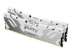 Kingston FURY Renegade - DDR5 - sett 64 GB: 2 x 32 GB - DIMM 288-pin - 6400 MT/s / PC5-51200 - 1.1 V - ikke-bufret - on-die ECC - hvit, sølv