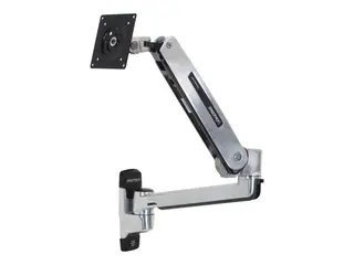Ergotron LX - Monteringssett (sitte-stå-arm, utvidelse, sokkel, VESA-adapter) for LCD-skjerm - kapasitet 3,2-11,3 kg - polert aluminium - skjermstørrelse: inntil 42" - veggmonterbar