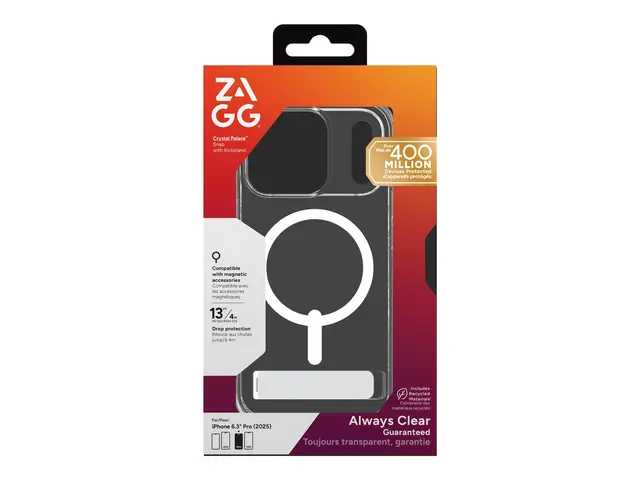 Zagg Crystal Palace Snap - Baksidedeksel for mobiltelefon stativ M...