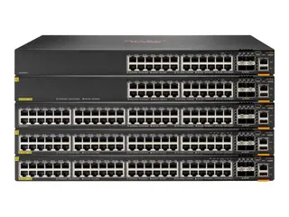 HPE Aruba 6200M 24G Class4 PoE 4SFP+ - Switch L3 - Styrt - 24 x 10/100/1000 (PoE+) + 4 x 1 Gigabit / 10 Gigabit SFP+ (opplink / stabling) - front og side til bakside - rackmonterbar - PoE+ (740 W)