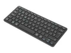 Targus - Tastatur - multi-enhet compact - bakteriedrepende middel - trådløs - Bluetooth 5.1 - QWERTY - Spansk - svart