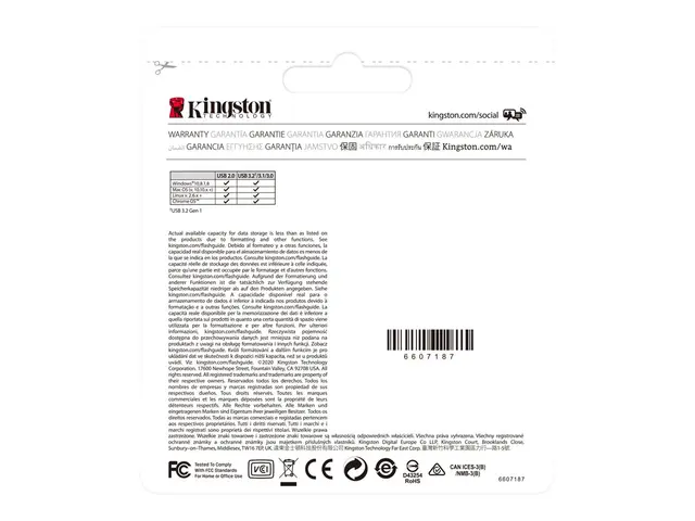 Kingston DataTraveler Kyson - USB-flashstasjon - 256 GB - USB 3.2 ...