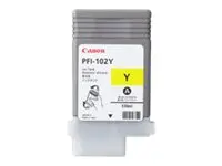 Canon PFI-102 Y - 130 ml - gul original - blekkbeholder - for imagePROGRAF iPF510, iPF610, iPF650, iPF655, iPF720, iPF750, iPF755, iPF760, iPF765