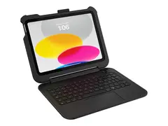 OtterBox Achiever Series Keyboard 360 - Tastatur og folioveske (tastaturetui) med styrepute - QWERTY - Nordisk - svart