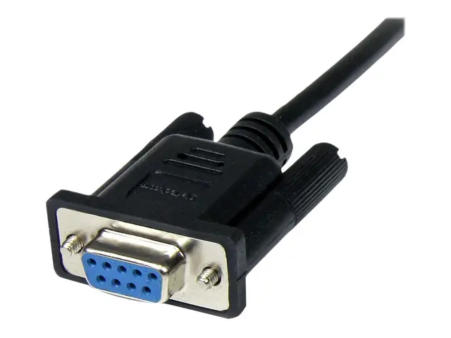 StarTech.com 1m Black DB9 RS232 Serial Null Modem Cable F/M - DB9 ...