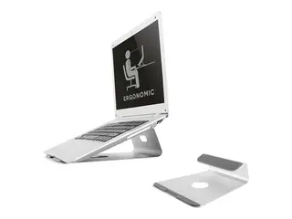 Neomounts NSLS025 - Stativ - for notebook børstet aluminium - sølv - skjermstørrelse: 10"-17" - skrivebord