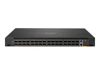 HPE Aruba 8325-32C - Switch - L3 - Styrt 32 x 100 Gigabit QSFP28 / 40 Gigabit QSFP+ - front til bakside-luftflyt - rackmonterbar - DC-strøm - TAA-samsvar
