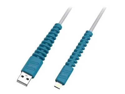 OtterBox Kids EasyGrab - Kabelsett romhastighetssølv rullet sammen