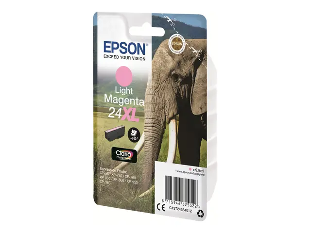 Epson 24XL - 9.8 ml - XL - lys magenta - original - blære med RF-a...