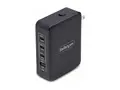 Startech 140W USB-C Wall Charger, USB-C/USB-A, PD GaN Power Adapter Strømadapter - GaN-teknologi - 140 watt - 5 A - Power Delivery 3.1 - 4 utgangskontakter (USB, 3 x USB-C) - svart