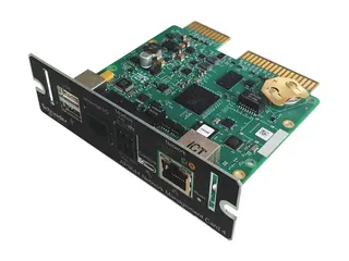 APC Network Management Card LCES2 with Modbus, Ethernet and Aux Sensors Adapter for fjernstyrt administrasjon - 1GbE, Modbus, USB - 1000Base-T - for P/N: GVSUPS40KGSUS, GVSUPS50KFSUS, GVSUPS50KGSUS, GVSUPS60KGSUS, GVSUPS80KGSUS