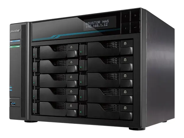 ASUSTOR Lockerstor 10 AS6510T - NAS-server brønner SATA 6Gb/s RAID...
