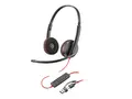 HP Poly Blackwire 3320 - Blackwire 3300 series hodesett - on-ear - kablet - USB-C - svart - UC-sertifisert, Certified for Microsoft Teams