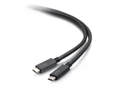 C2G 6ft (1.8m) USB-C Male to USB-C Male Cable (20V 5A) USB 3.2 Gen 1 (5Gbps) - USB-kabel - 24 pin USB-C (hann) til 24 pin USB-C (hann) - USB 3.2 Gen 1 - 20 V - 5 A - 1.8 m - svart