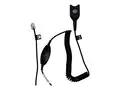 EPOS CEUL 34 - Hodetelefonkabel EasyDisconnect til RJ-9 hann - kveilet seksjon - for IMPACT SC 238, 268, 638, 668; Sennheiser IMPACT SC 238, SC 268, SC 638, SC 668
