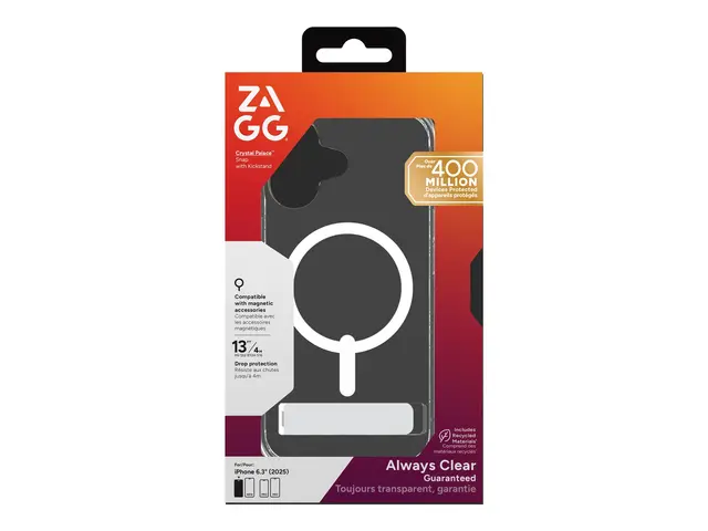 Zagg Crystal Palace Snap - Baksidedeksel for mobiltelefon stativ M...