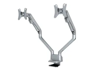 Neomounts FPMA-D750D - Monteringssett - full bevegelse for 2 LCD-skjermer - sølv - skjermstørrelse: 10"-32" - klemmemonterbar, malje, skrivebordsmonterbar
