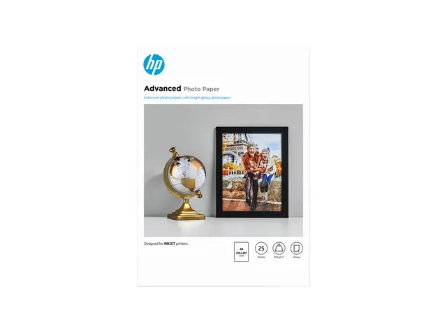 HP Advanced Glossy Photo Paper - Blank A4 (210 x 297 mm) 250 g/m² ...
