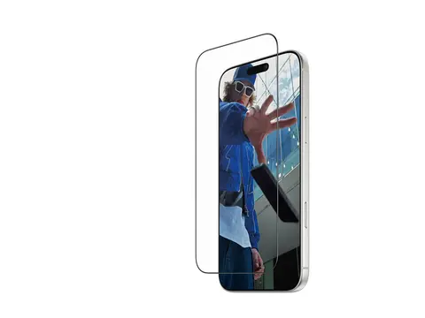PanzerGlass - Skjermbeskyttelse for mobiltelefon ultra-bred passform med FASTFIT IN-A-BOX - glass - rammefarge svart - for Apple iPhone 17 Pro Max