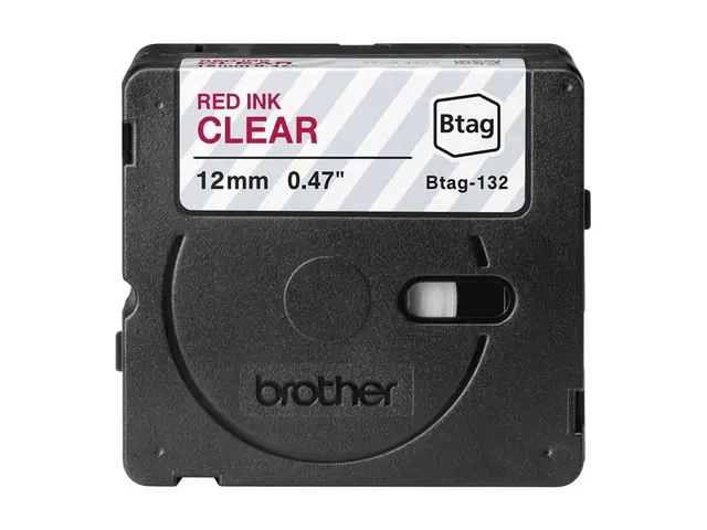 Brother BTAG-132 - Rødt på klart Rull (1,2 cm x 4 m) 1 kassett(er)...