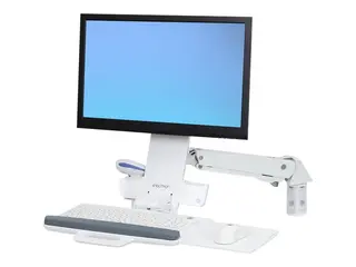 Ergotron StyleView Sit-Stand Combo - Monteringssett (leddarm, tastaturbakke) for LCD-skjerm / PC-utstyr - aluminium, kvalitetsplast - hvit - skjermstørrelse: inntil 24" - veggmonterbar