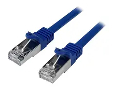 Startech 3m CAT6 Ethernet Cable, 10 Gigabit Shielded Snagless RJ45 100W PoE Patch Cord, CAT 6 10GbE SFTP Network Cable w/Strain Relief, Blue, Wiring is UL Certified/TIA Category 6 - 26AWG (N6SPAT3MBL) - koblingskabel - 3 m - blå