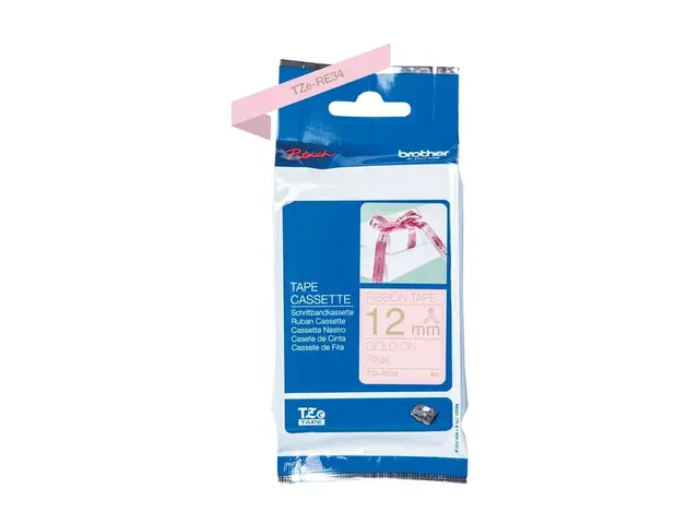 Brother TZe-RE34 - Gull på rosa Rull (1,2 cm x 4 m) 1 kassett(er) ...