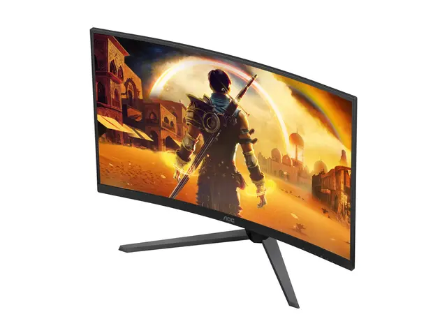 AOC Gaming C32G42ZE - G4 Series LED-skjerm - gaming - kurvet - 32" (31.5" synlig) - 1920 x 1080 Full HD @ 240 Hz - VA - 300 cd/m² - 3500:1 - HDR10 - 0.3 ms - HDMI, DisplayPort - svart, rød 