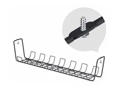 Startech - Kabelstyringsskuff - basket style, power bar holder monterbar under skrivebord - svart - 61.5 cm - TAA-samsvar