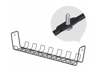 Startech - Kabelstyringsskuff - basket style, power bar holder monterbar under skrivebord - svart - 61.5 cm - TAA-samsvar